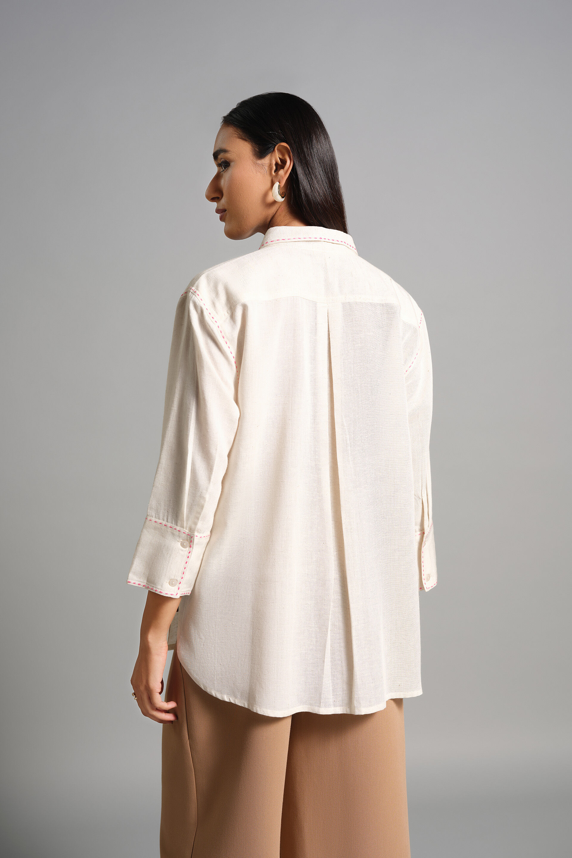 Nelsa Natural Shirt, Natural, image 5